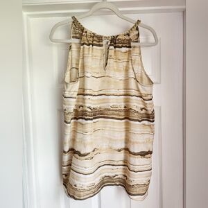 Michael Kors Satin Tank with Gold Chain Clasp, Size M